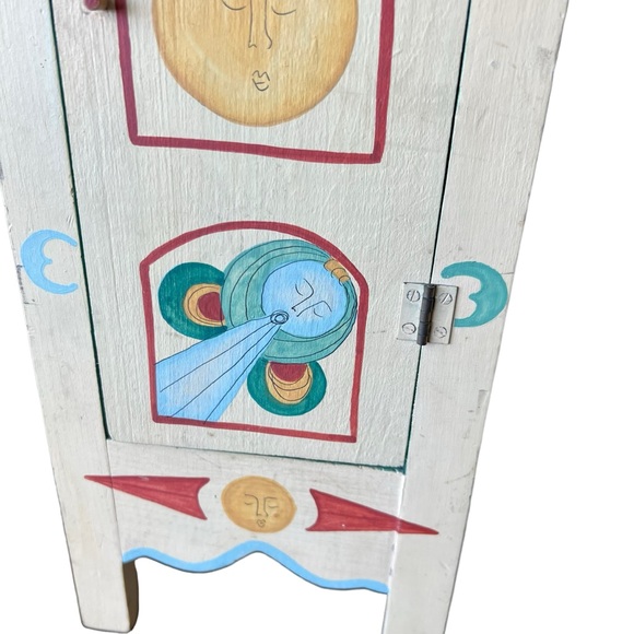 Wooden Key Chest Hand Painted by Good as Old Moon and Sun design - Picture 7 of 13